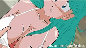 布尔玛在这个dbz Hentai恶搞中狂野的三人行遭遇