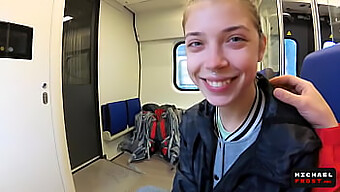 Pov Experience Of A Public Blowjob On A Train By A Brunette Babe