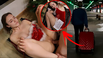 A Steamy Encounter Beneath The Christmas Tree With A Naked Present