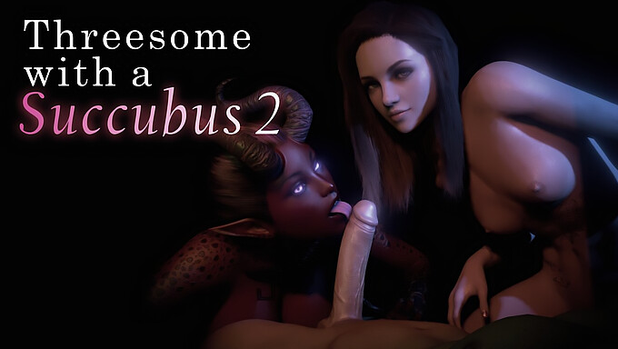 Succubus Gaat Een Triootje Aan Met Een Stel In 3d-Animatie, Met Diep Oraal En Slikken. Deze Video Is Zo Heet Dat Je Het Niet Wilt Missen!