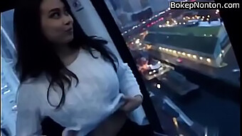 Stunning Teen'S Daring Public Display Of Her Voluptuous Asian Breasts