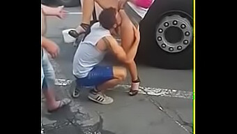 Public Handjob And Blowjob Combination