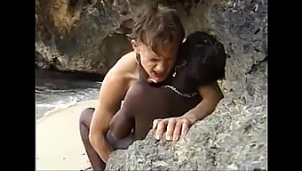 Young African Woman Experiences Anal Intercourse On The Seaside