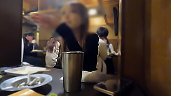 Intimate Homemade Video Of A Japanese Hostess In A Tavern