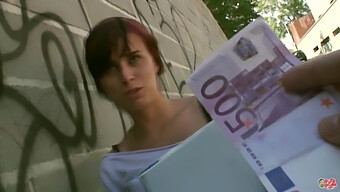 Desperate Spanish Teen Seeks Fast Money And Satisfies Desires