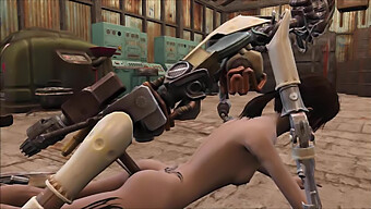 Fallout 4 Desenho Animado Com Um Robô Sexual