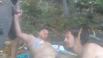 A Hot And Steamy Beach Encounter With A Naughty Couple