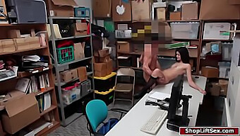 Teen Thief Gives Officer A Blowjob And Gets Fucked In The Store