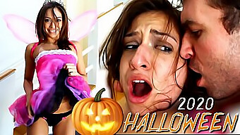 Sara Luvv Takes On James Deen In A Kinky Halloween Cowgirl Ride